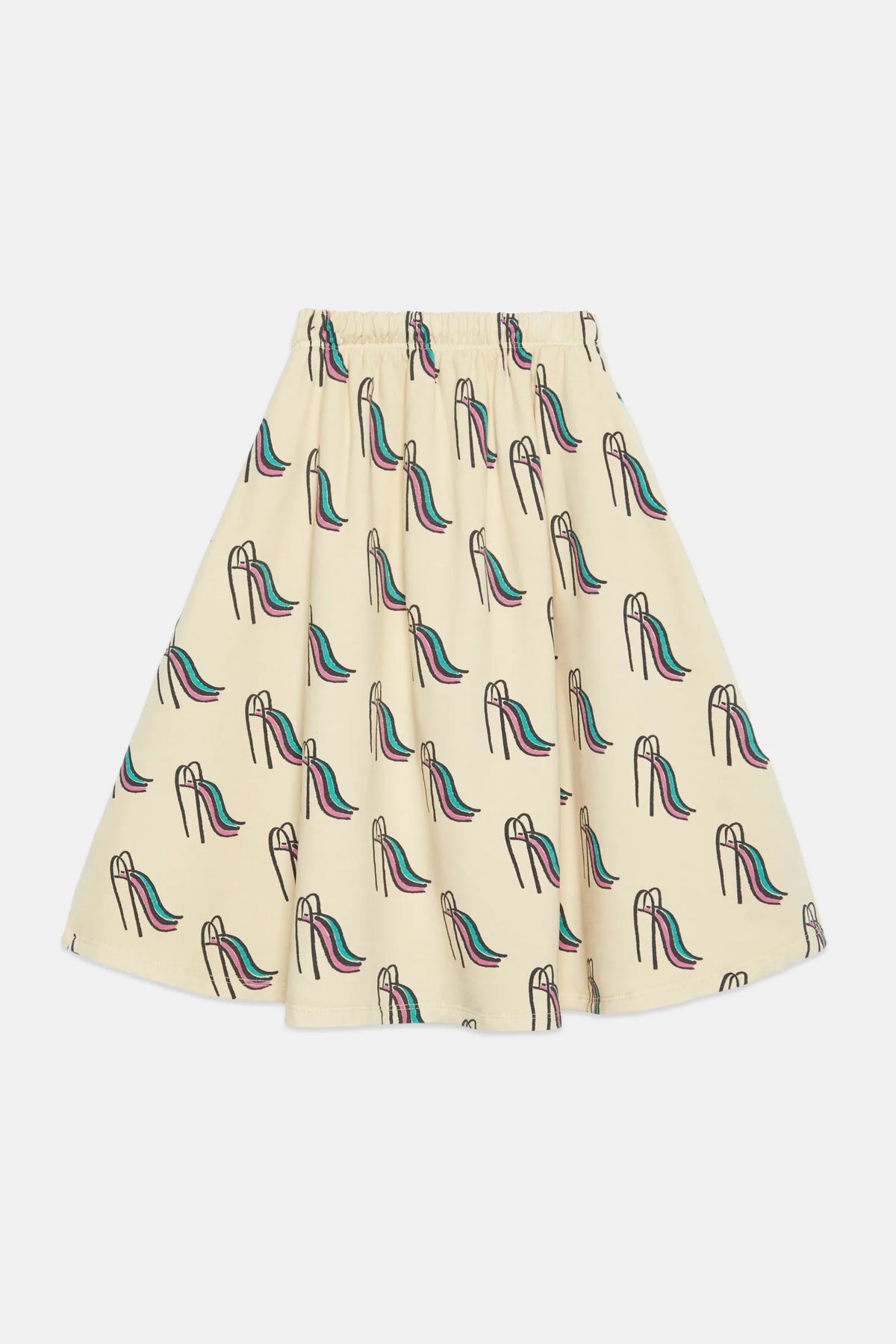 Slides all over long skirt