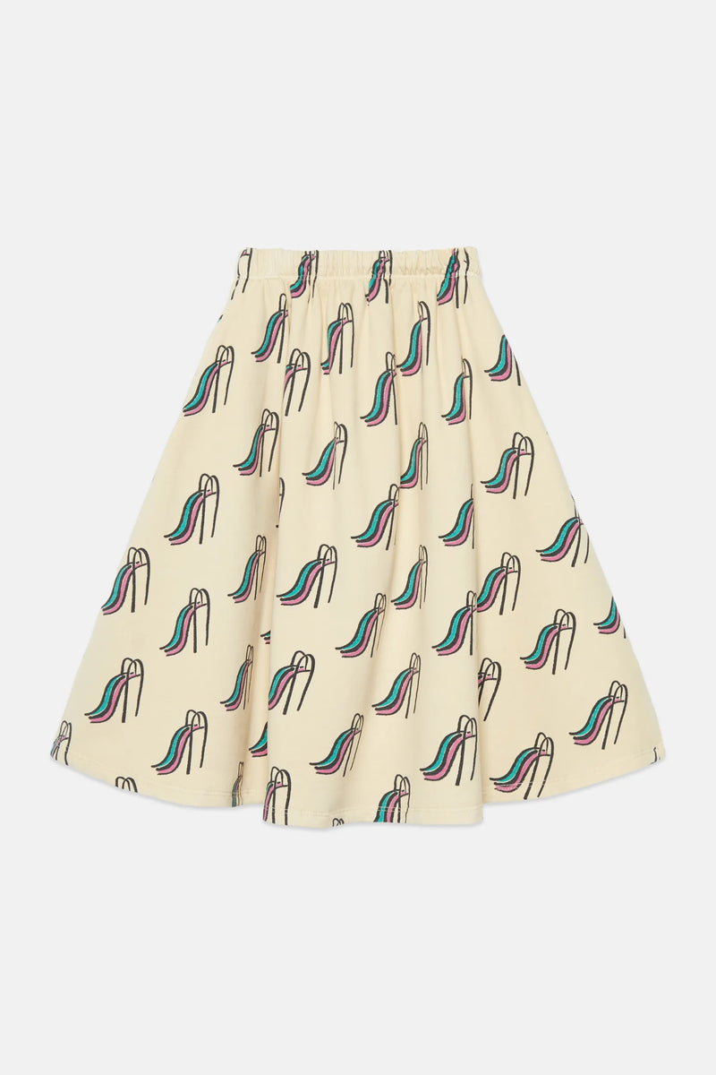 Slides all over long skirt