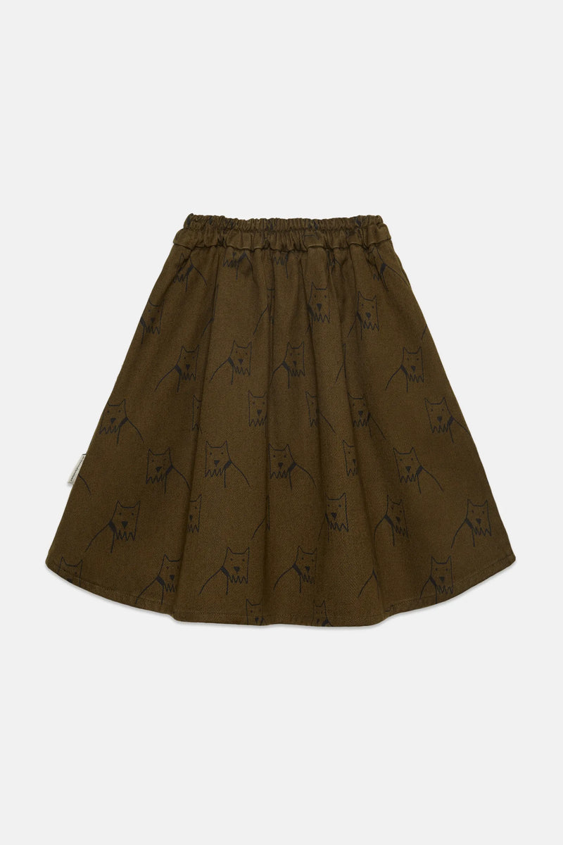 City dog all over canvas skirt