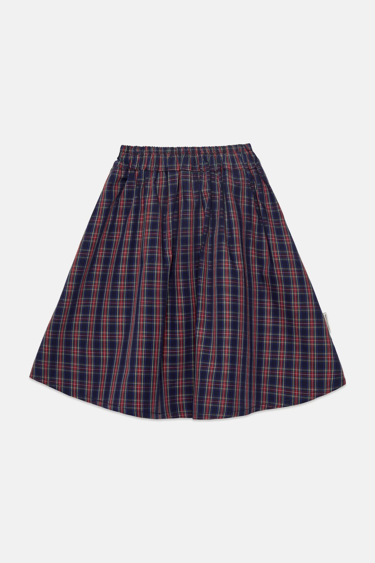 Checkered skirt poplin