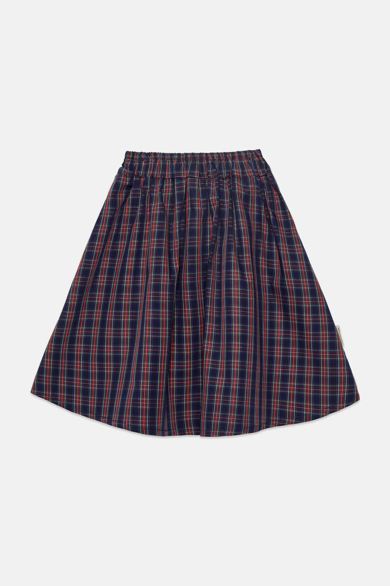 Checkered skirt poplin