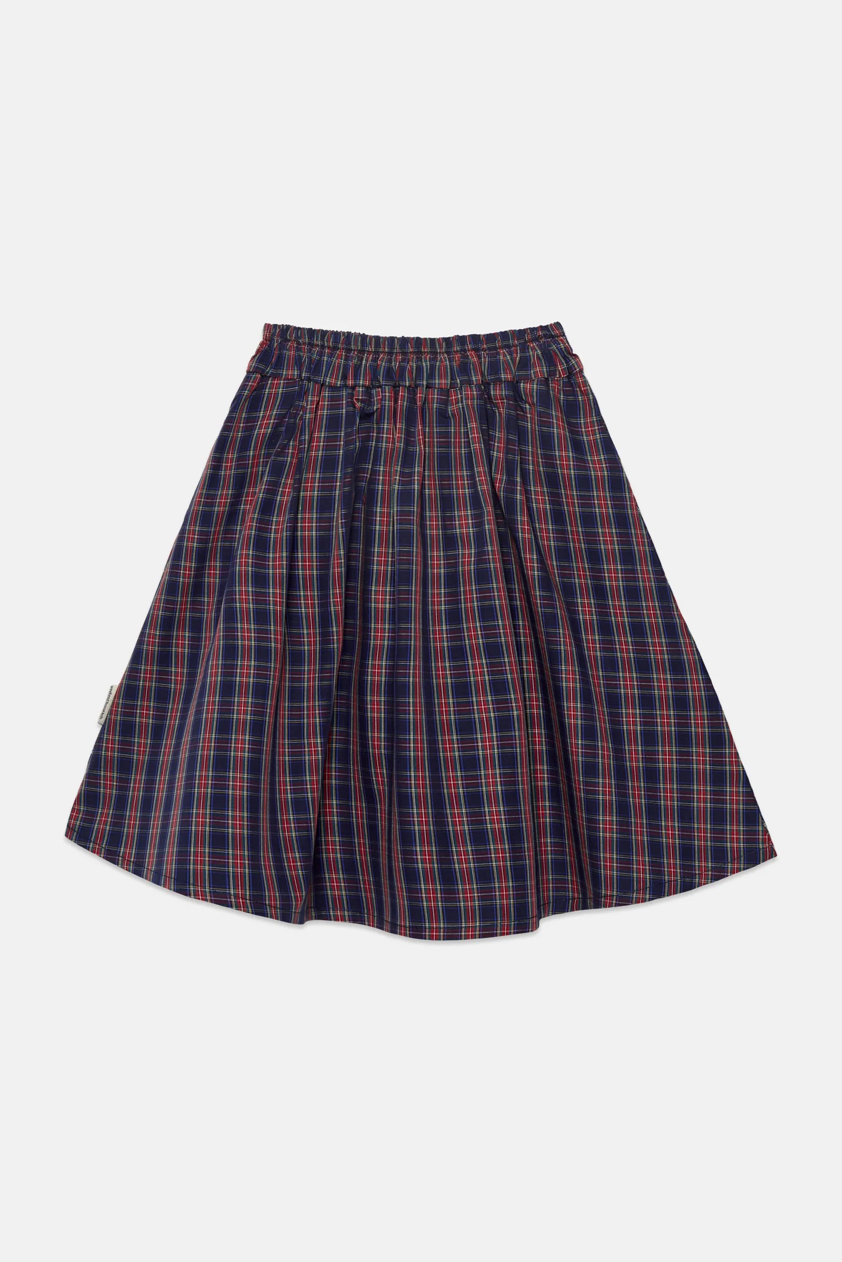 Checkered skirt poplin