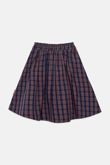 Checkered skirt poplin