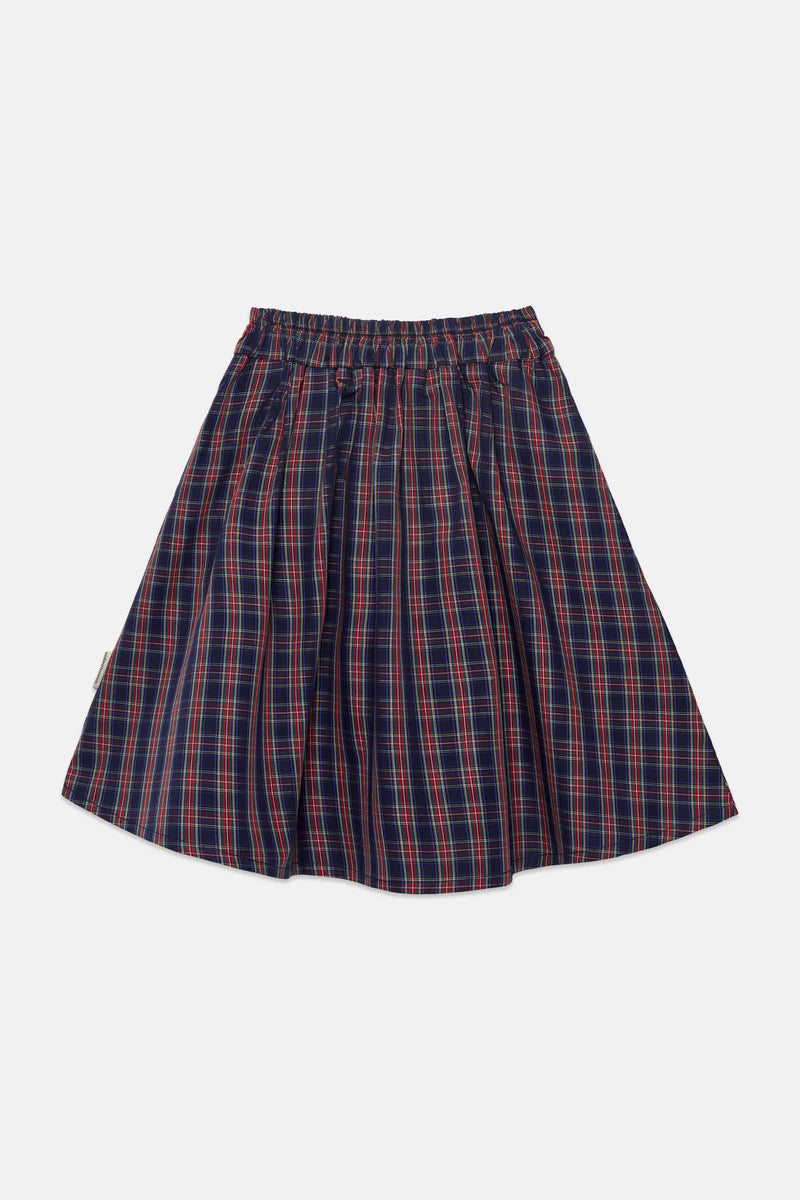 Checkered skirt poplin