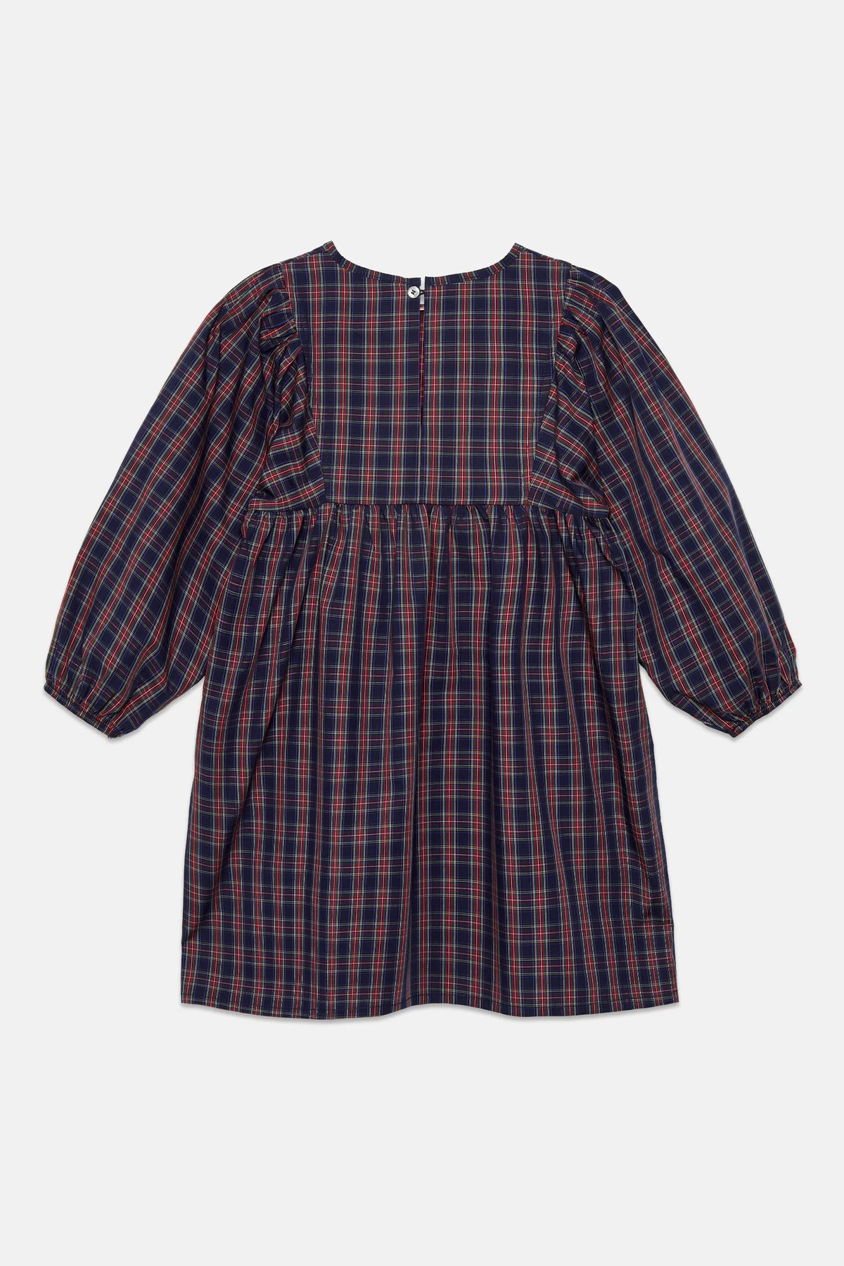 Pom pom dog poplin dress