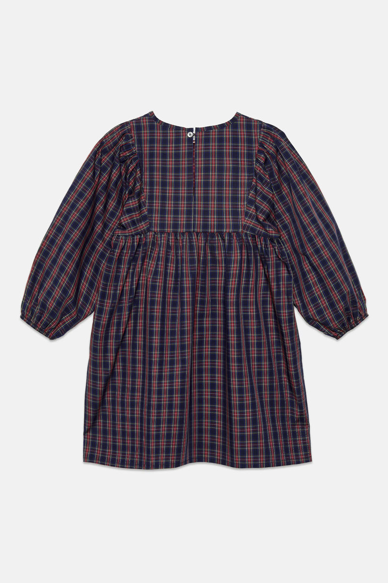 Pom pom dog poplin dress