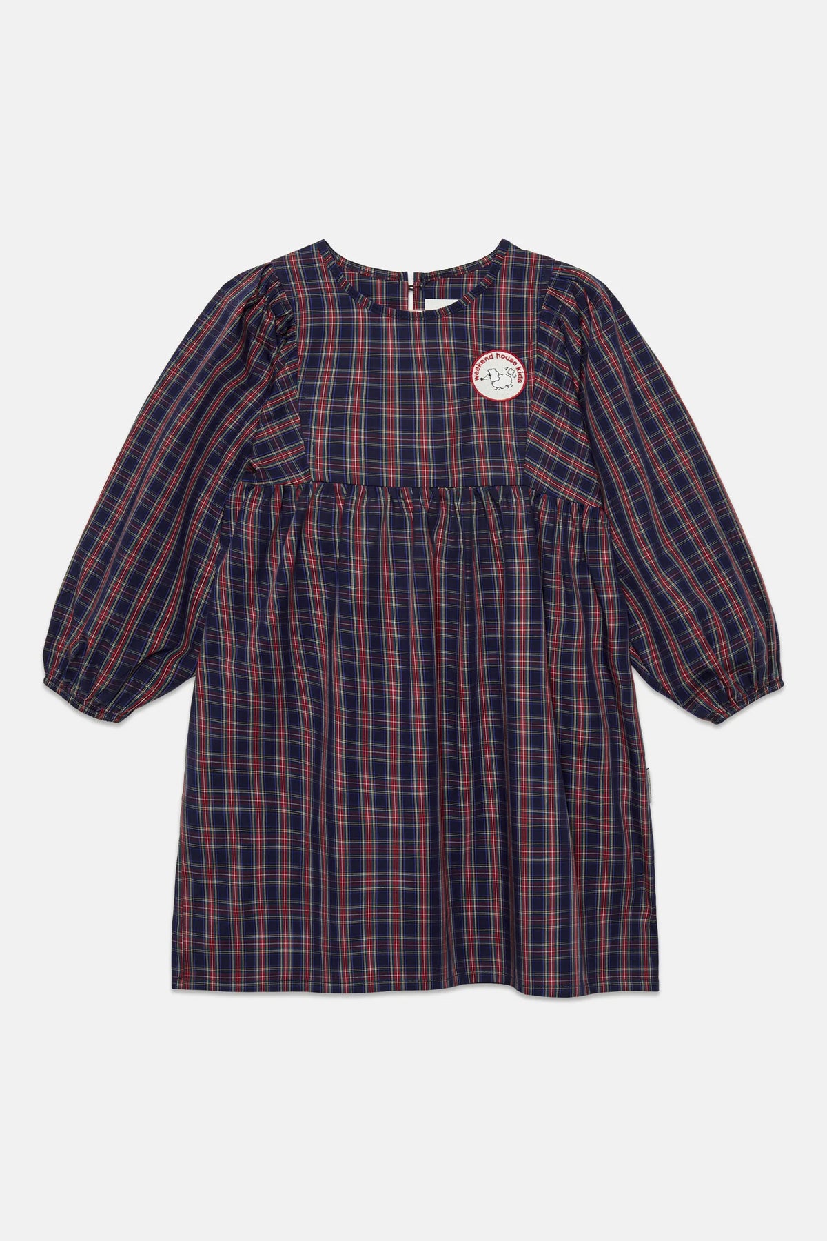Pom pom dog poplin dress