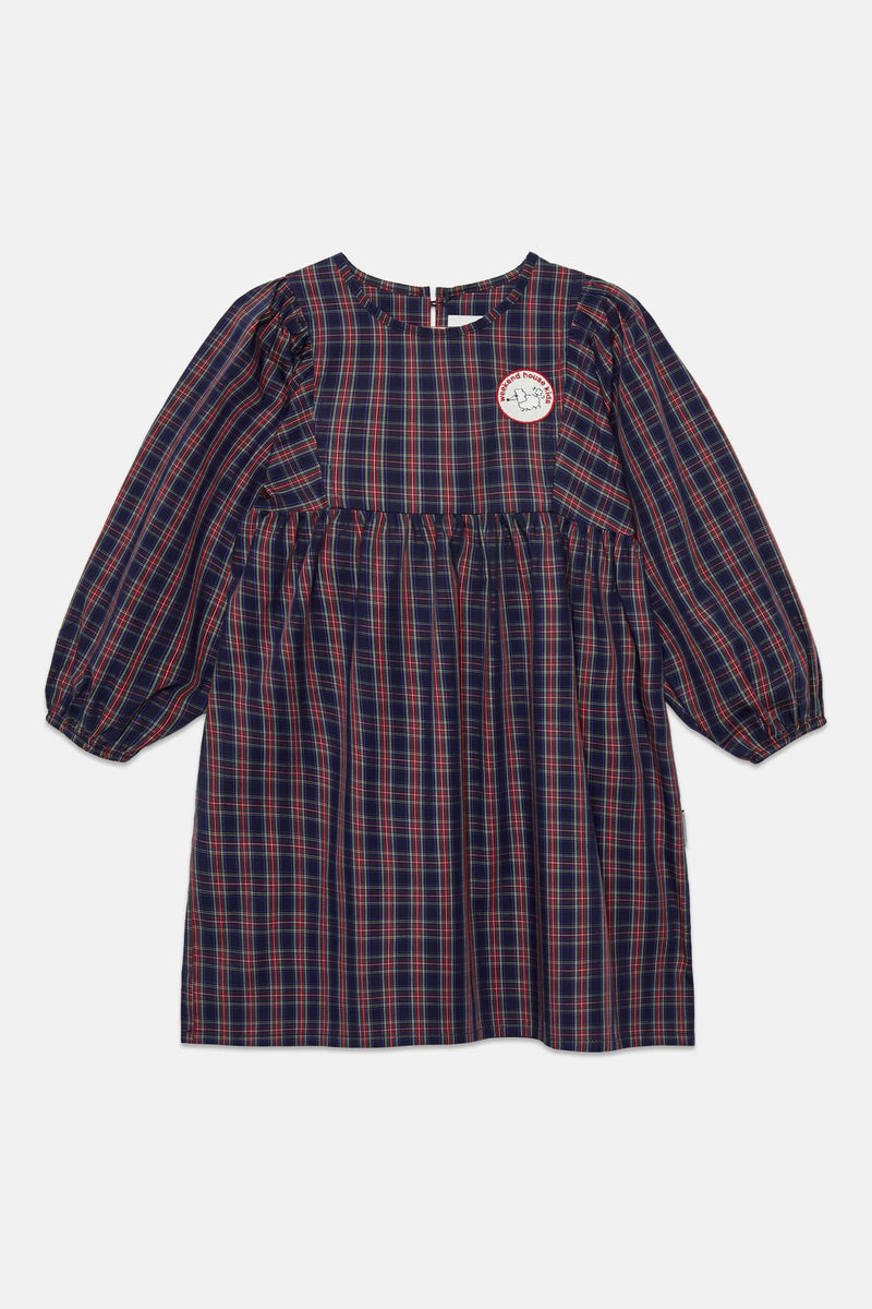 Pom pom dog poplin dress