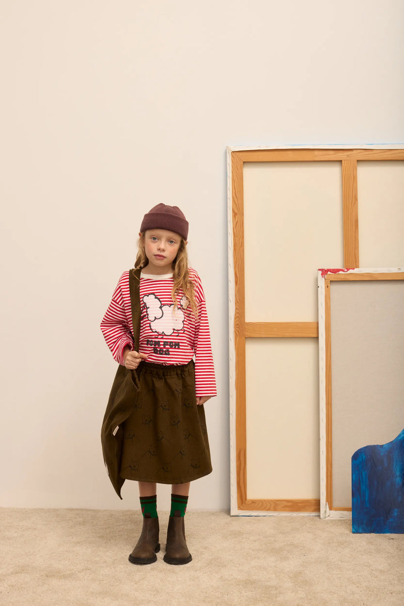 Pom pom dog l/s t-shirt