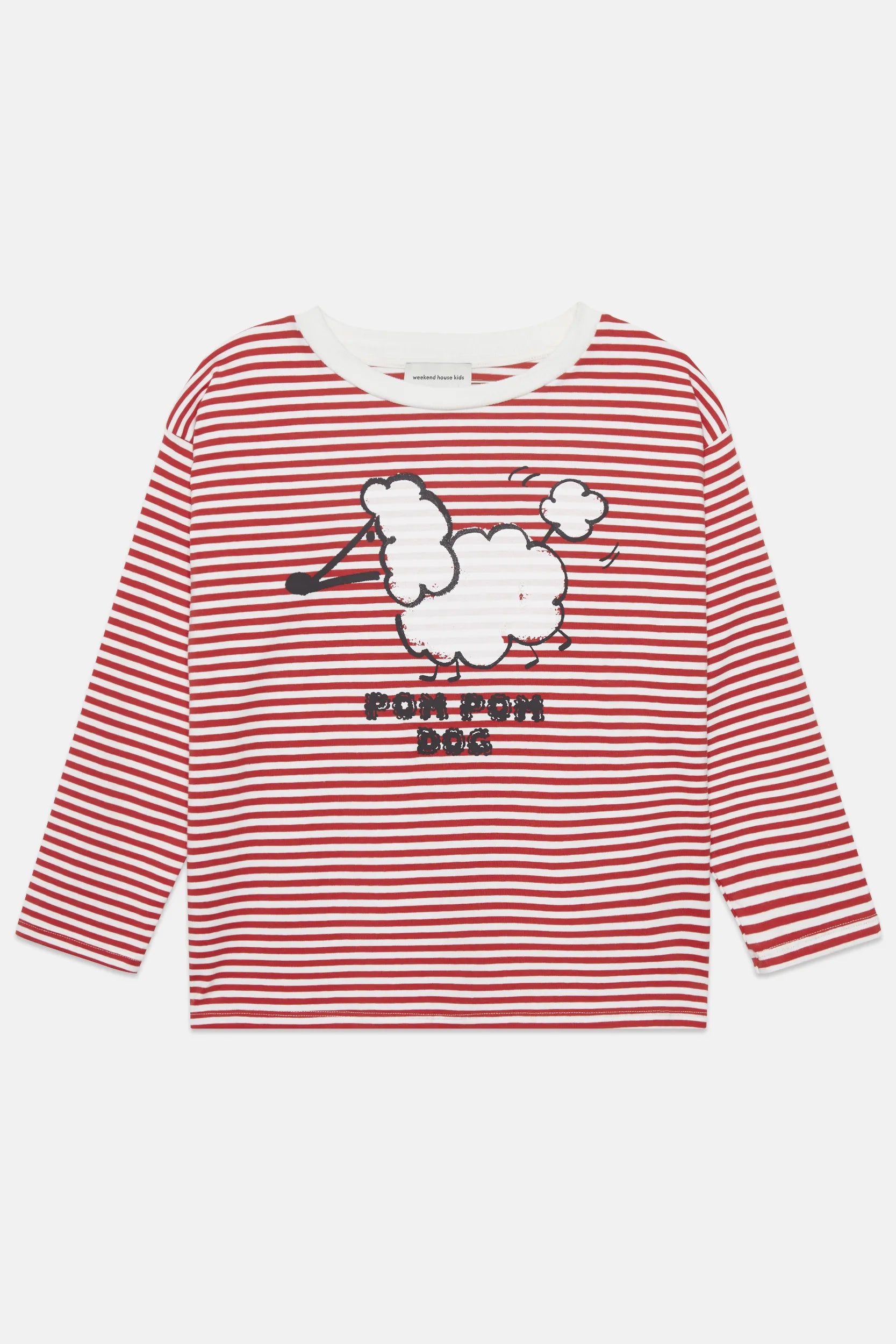 Pom pom dog l/s t-shirt