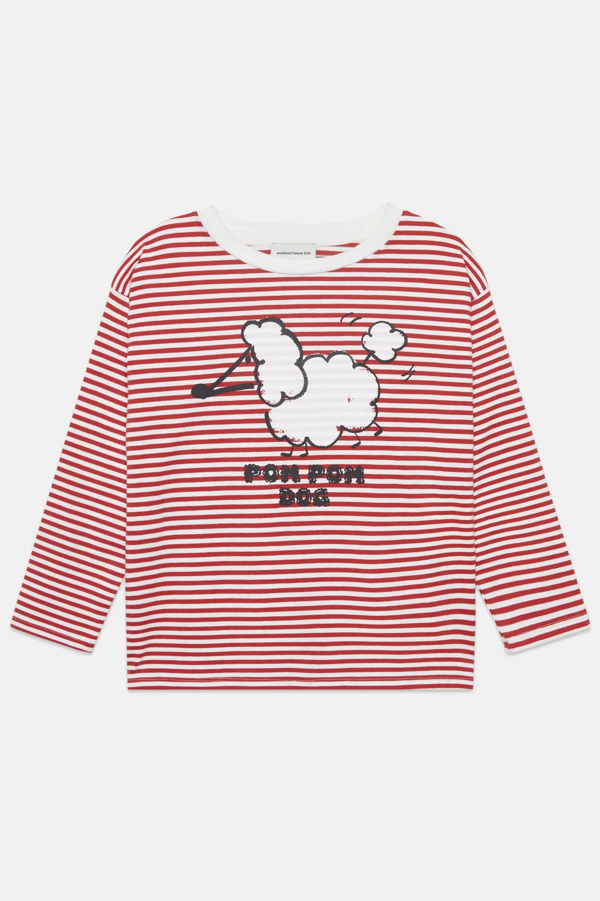 Pom pom dog l/s t-shirt