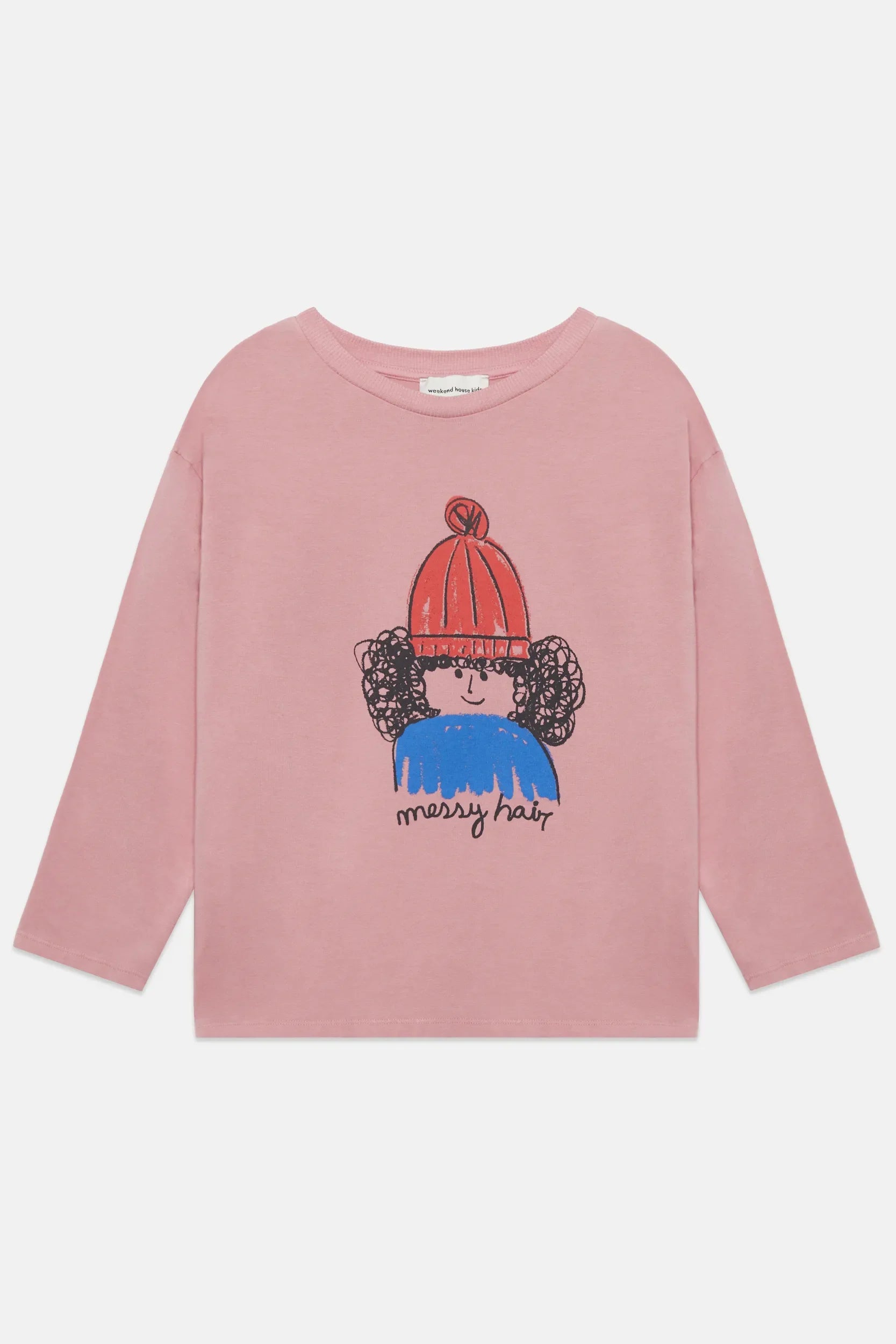 Messy hair l/s t-shirt