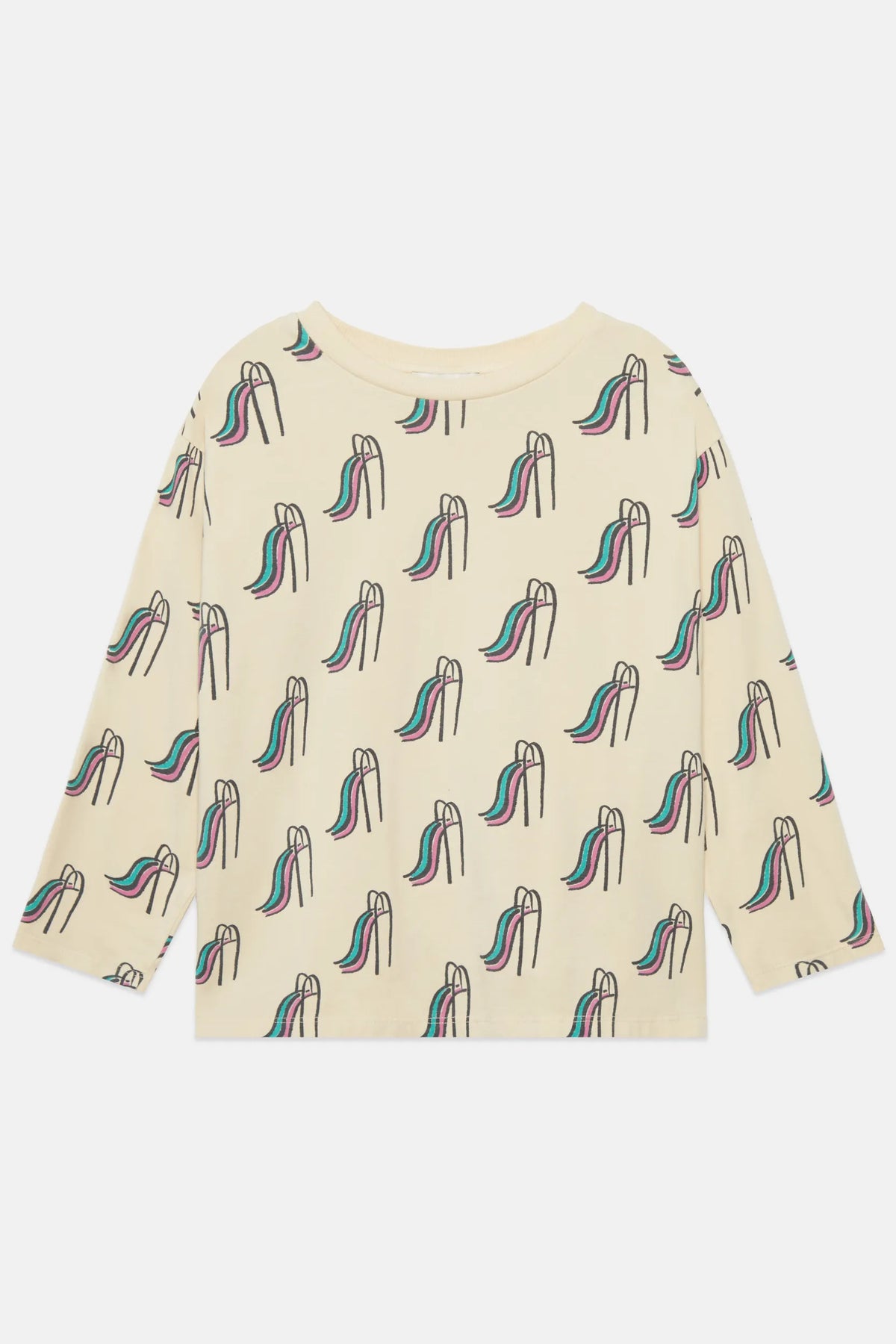 Slides all over l/s t-shirt