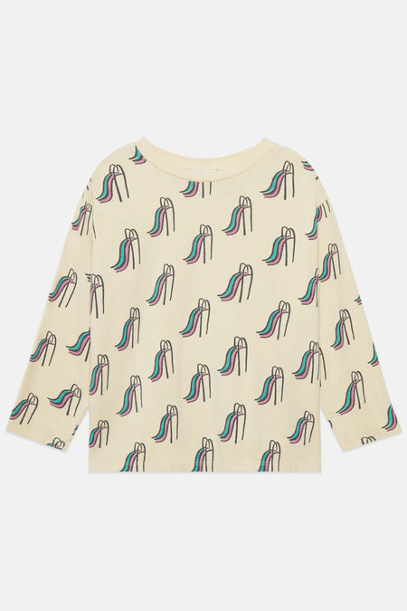 Slides all over l/s t-shirt