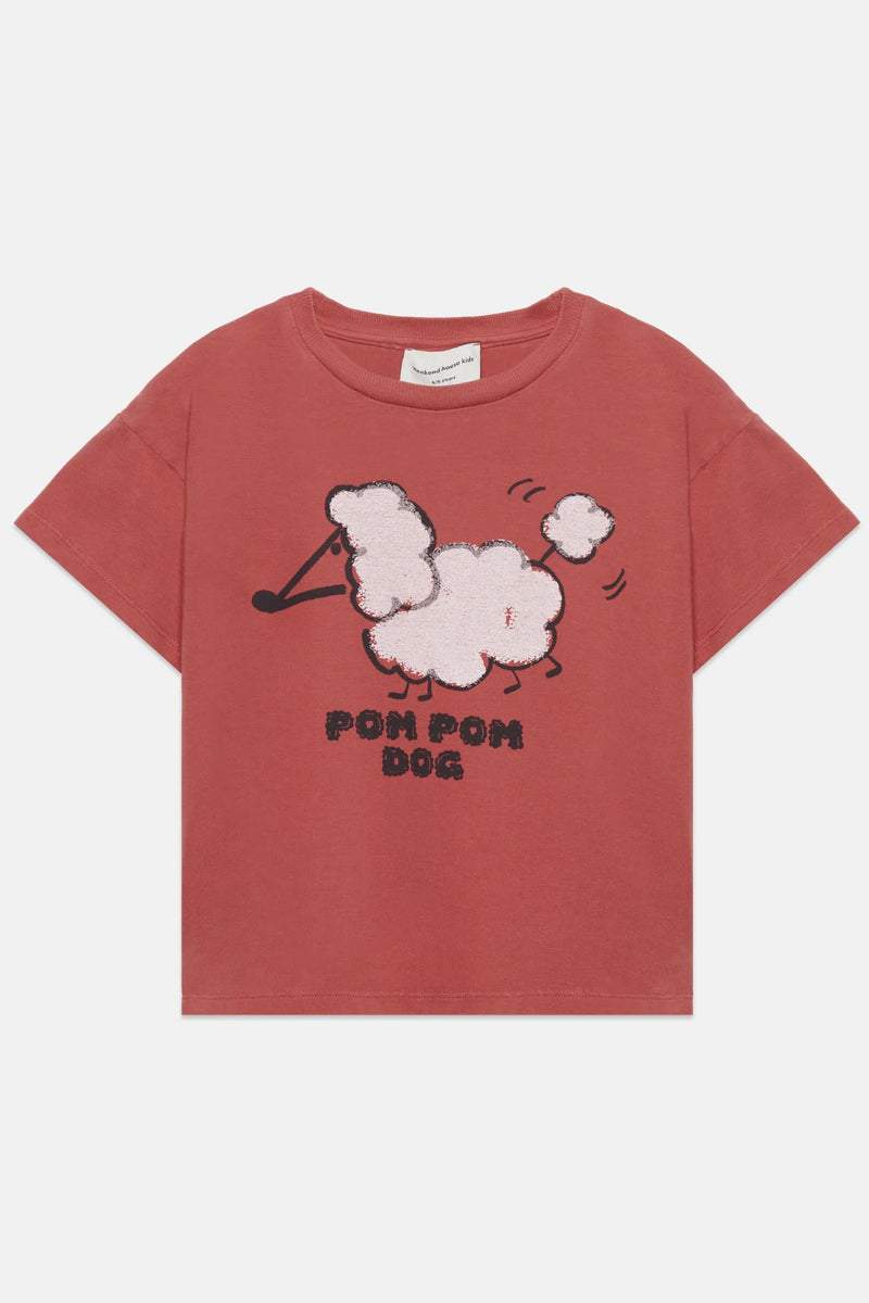 Pom pom dog t-shirt