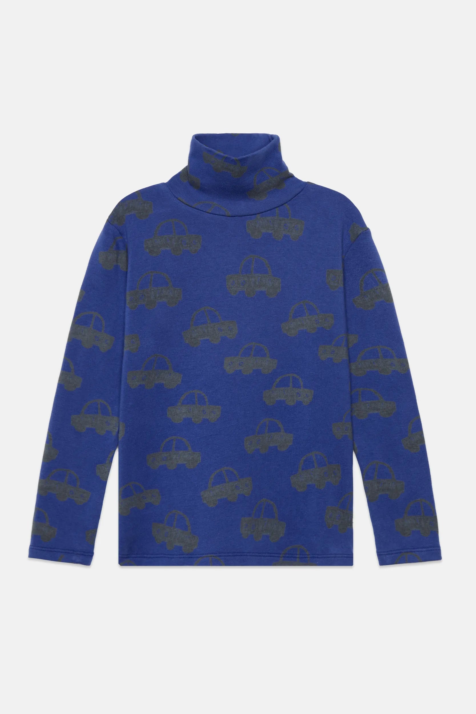 Cars all over fleeced turtle neck