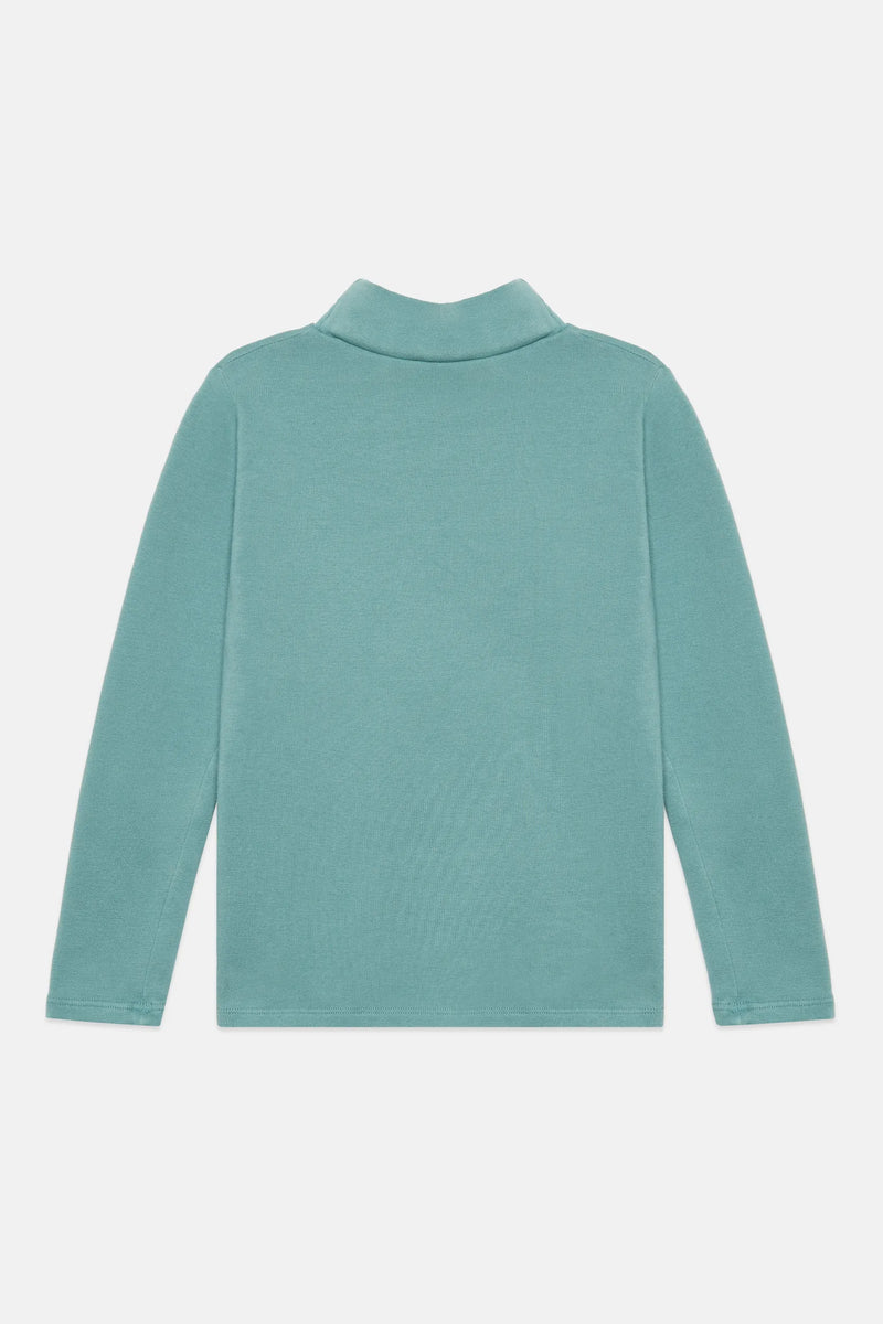 Pom pom dog fleeced turtle neck