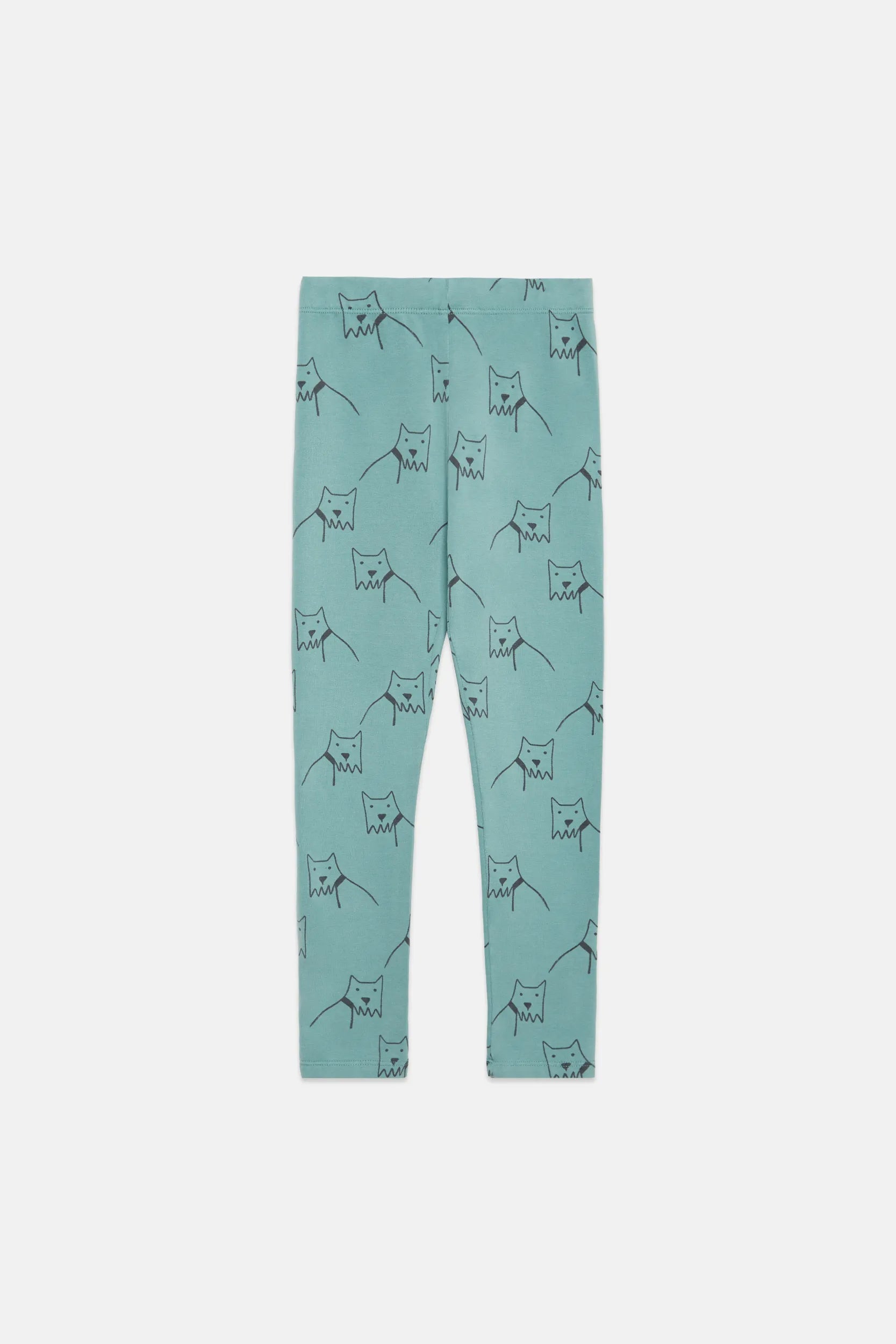 City dog all over fleeced leggings
