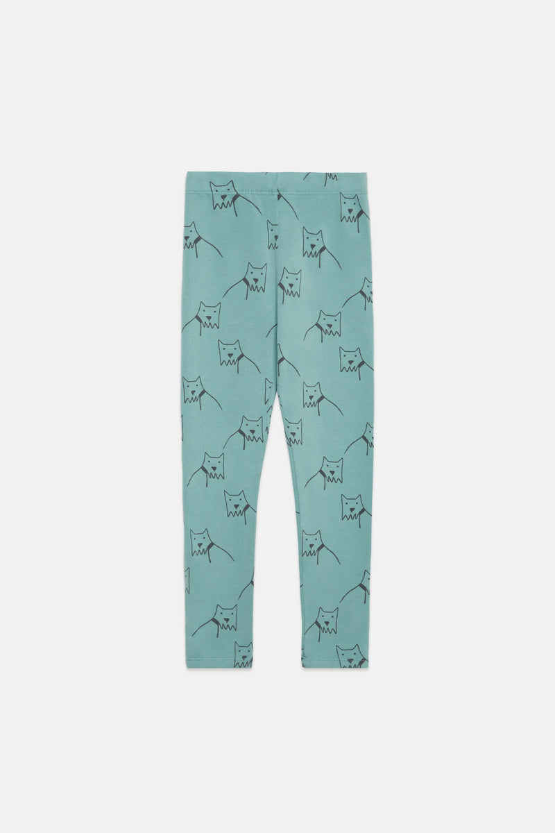 City dog all over fleeced leggings