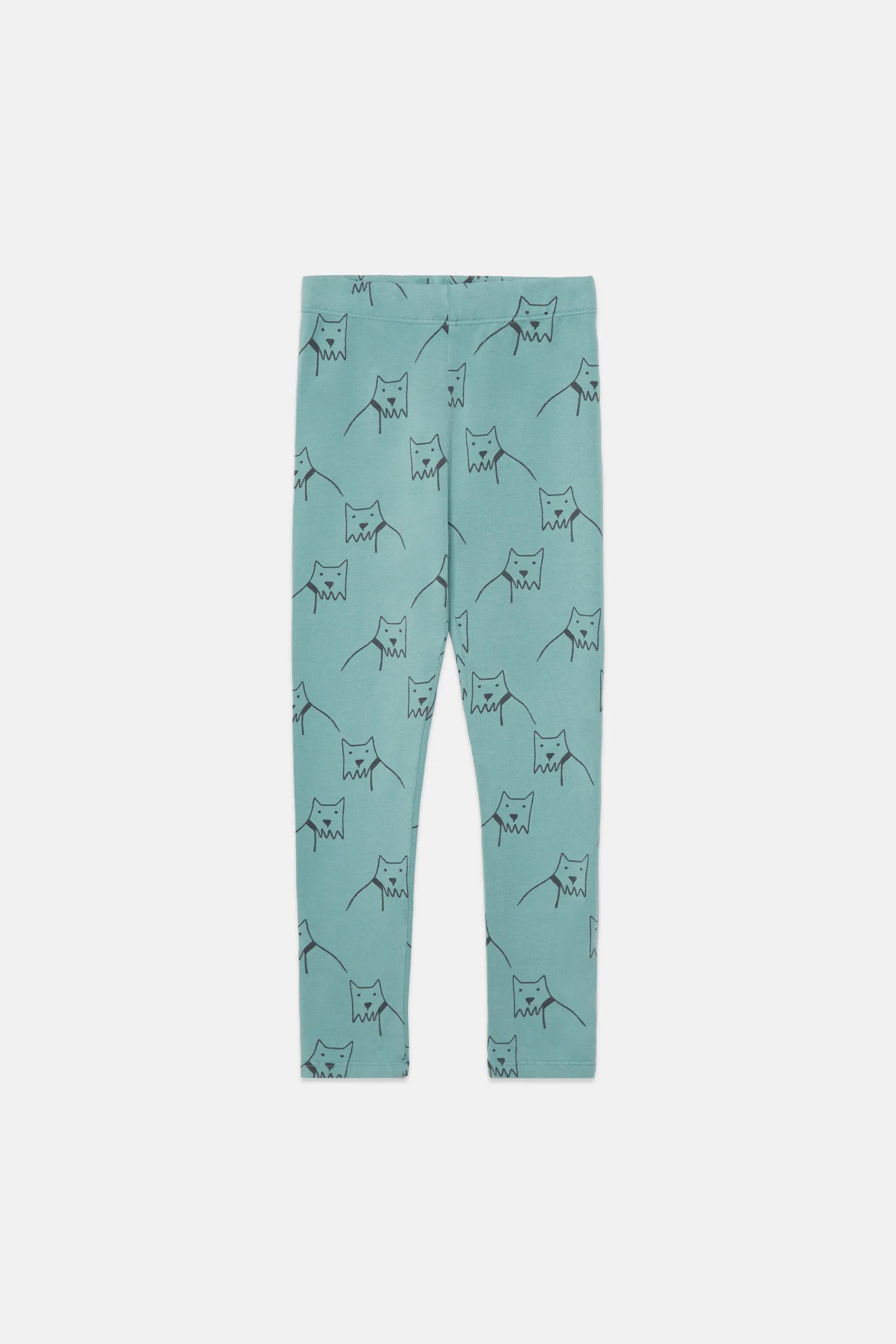 City dog all over fleeced leggings
