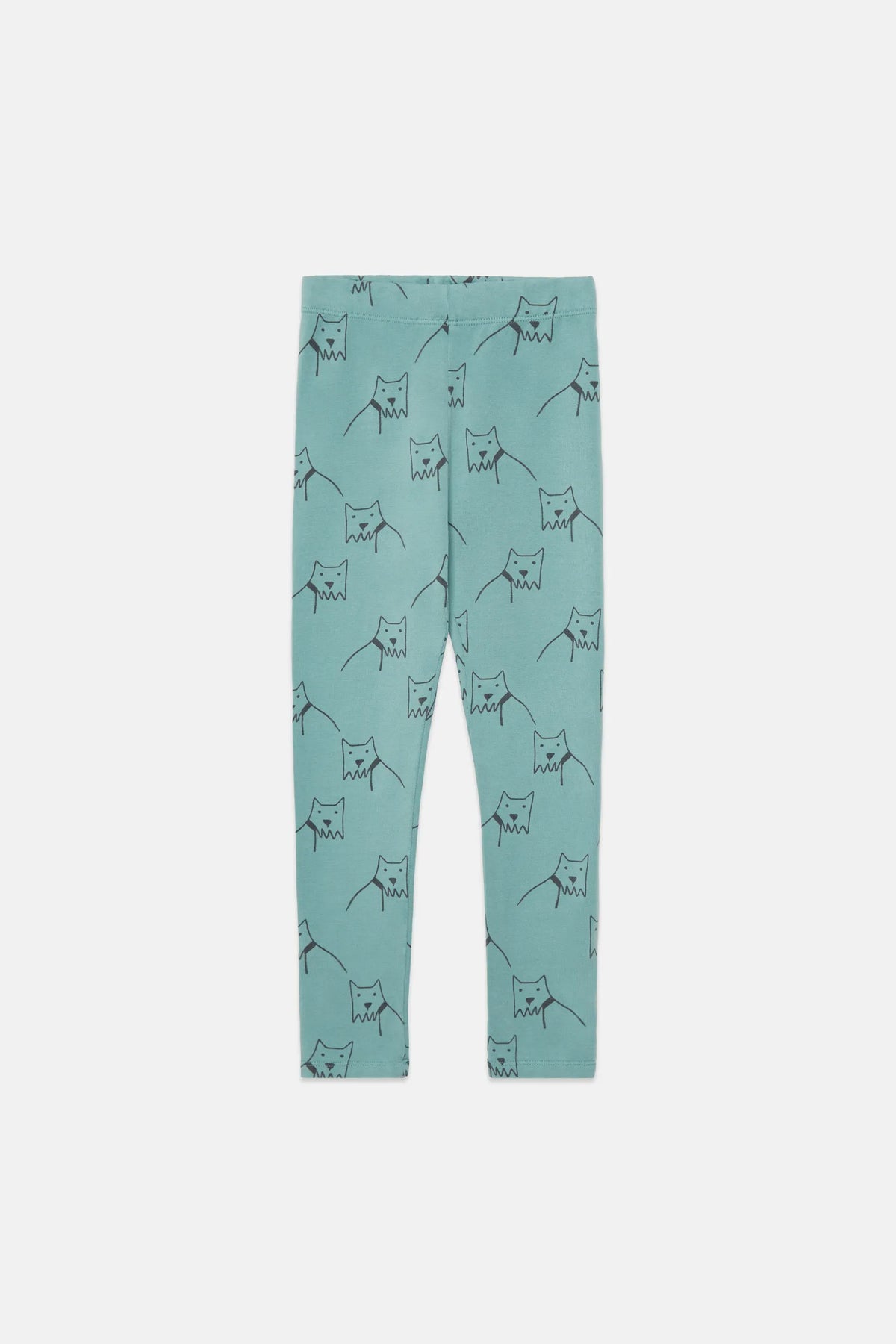 City dog all over fleeced leggings