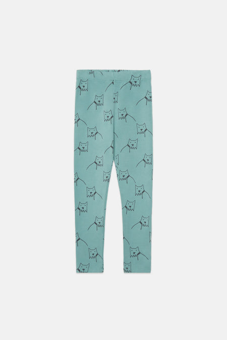 City dog all over fleeced leggings