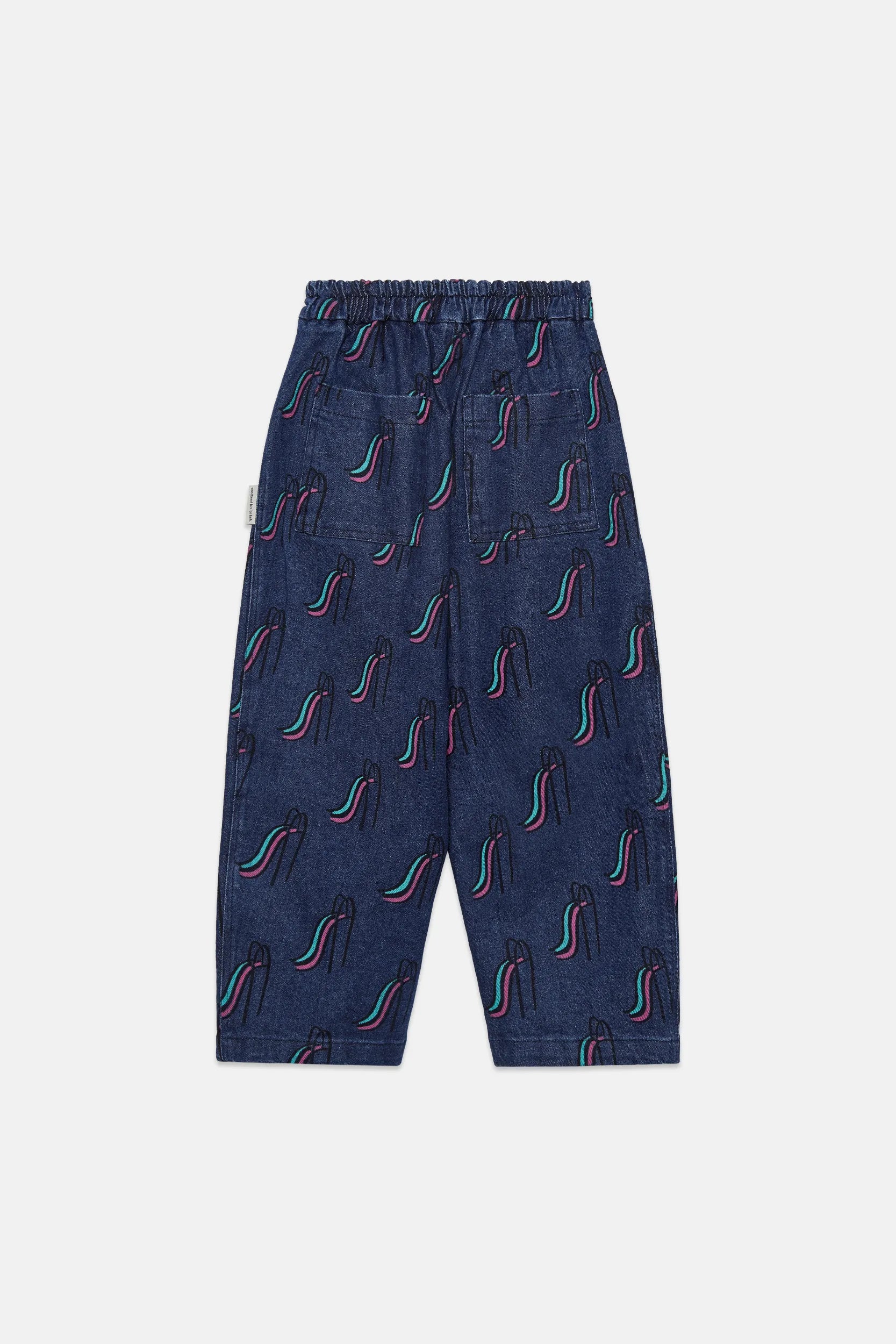 Slides all over denim pants