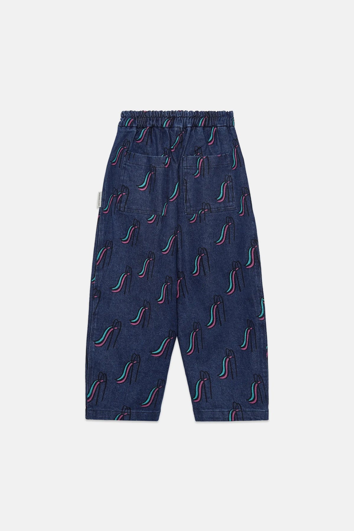 Slides all over denim pants