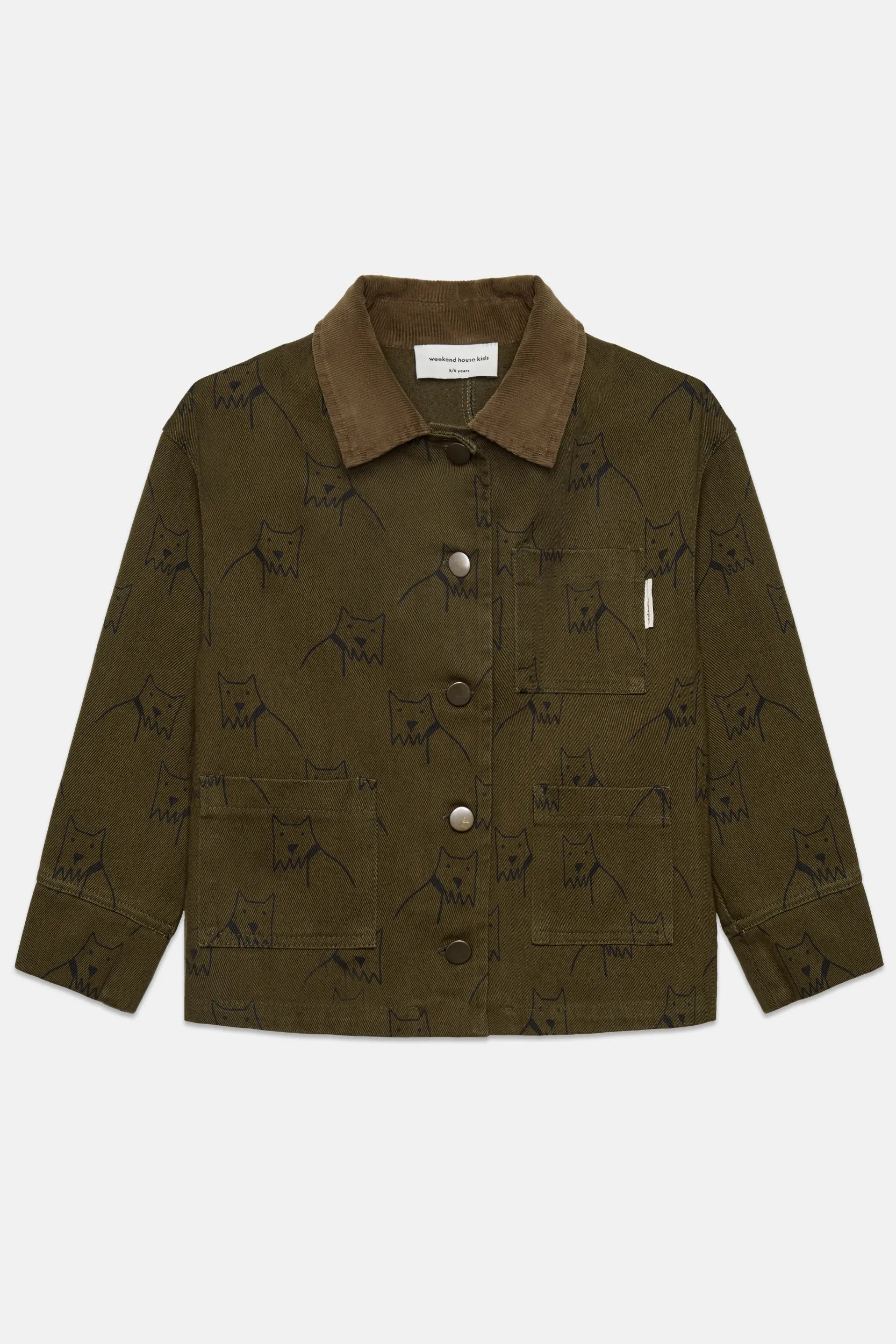 City dog all over canvas jacket