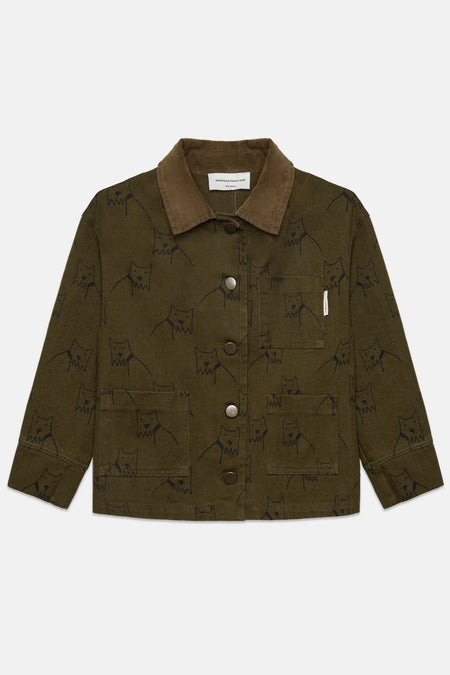 City dog all over canvas jacket