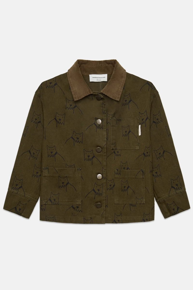 City dog all over canvas jacket