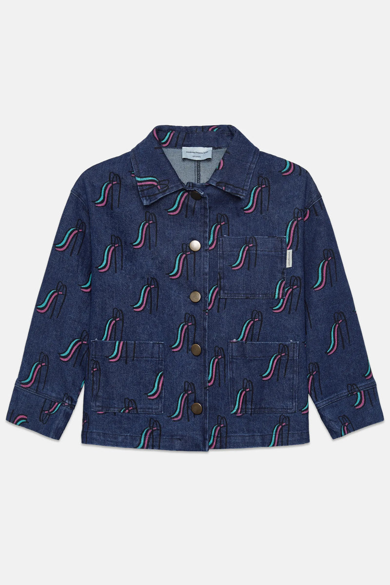 Slides all over denim jacket