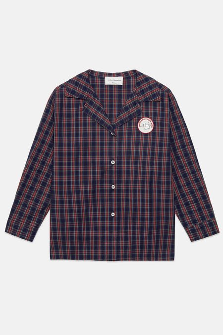 Pom pom dog embroidered popelin shirt
