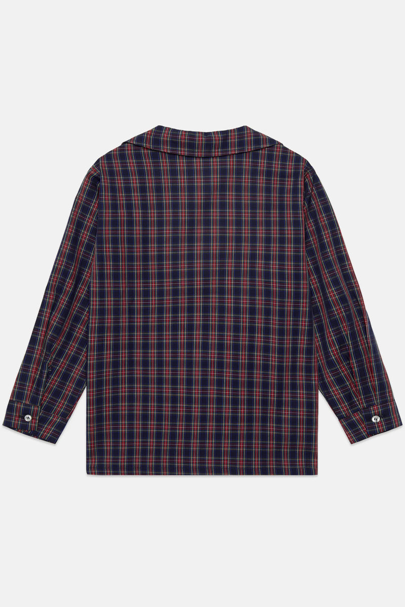 Pom pom dog embroidered popelin shirt