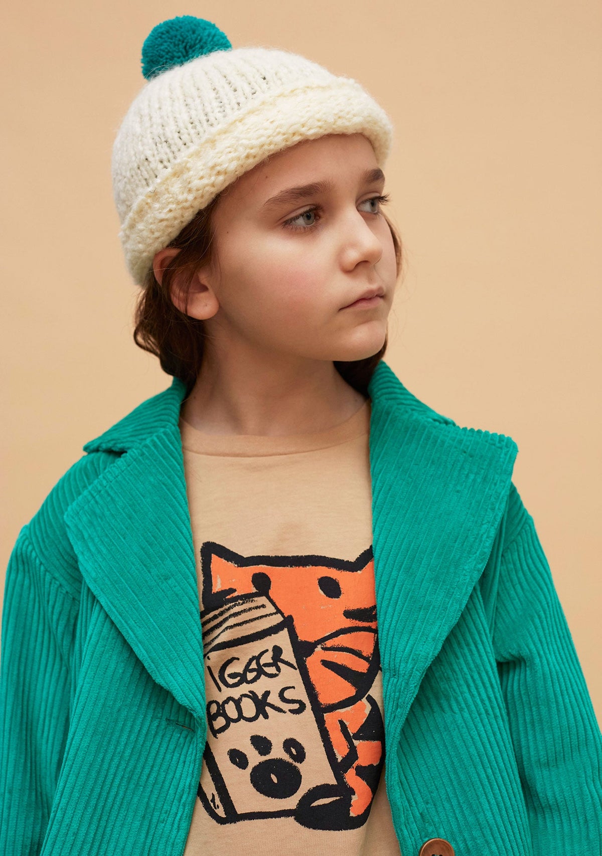 Cream wool hat