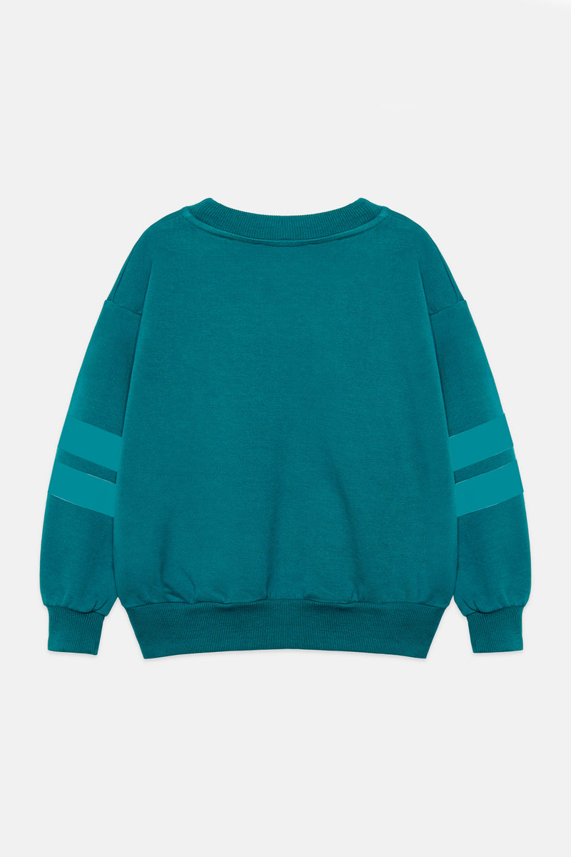 City dog stripes sweatshirt